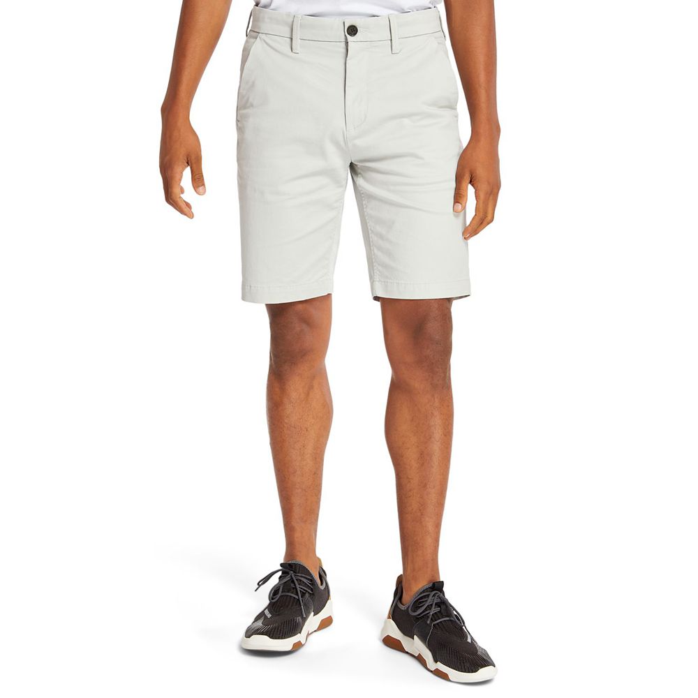 Shorts Timberland Barbati Albi - Squam Lake Straight Fit Stretch Chino - Romania - LHOMCF805